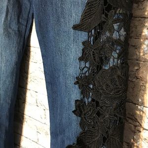 Small Skinny Leg Jeans with Open Lace on both legs